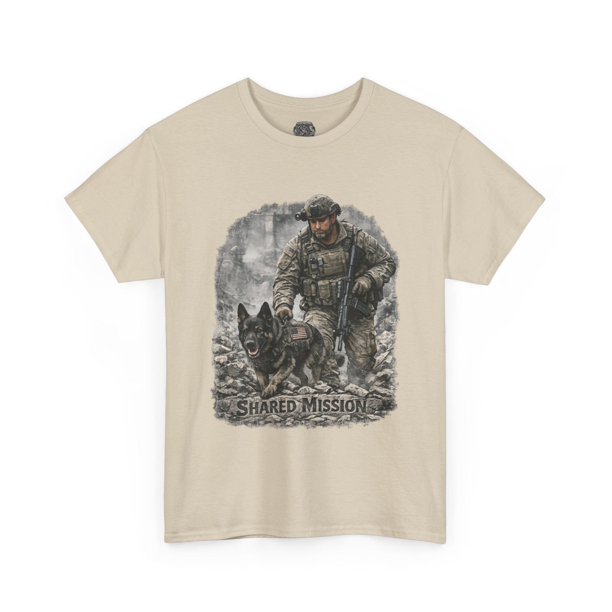 Military K9 Tactical T-Shirt — "Shared Mission" Soldier & Dog Tee