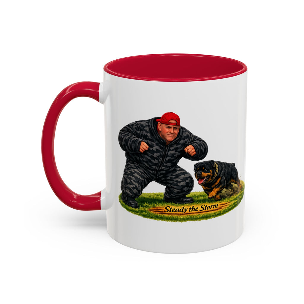 Steady the Storm Rottweiler & Handler Coffee Mug — Dog Lover Gift (11oz/15oz)