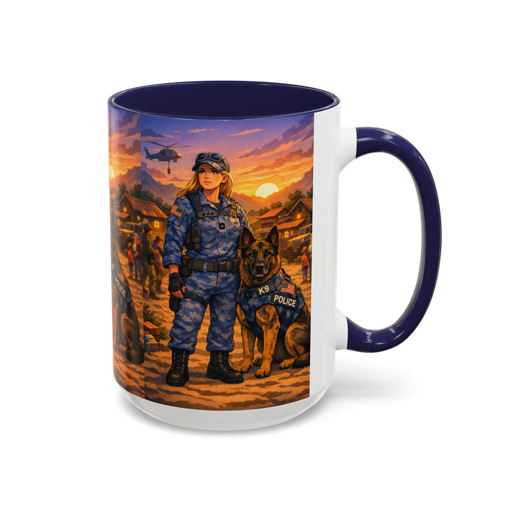 Police K9 Handler Coffee Mug — Tribute Accent Ceramic Mug (11/15oz)