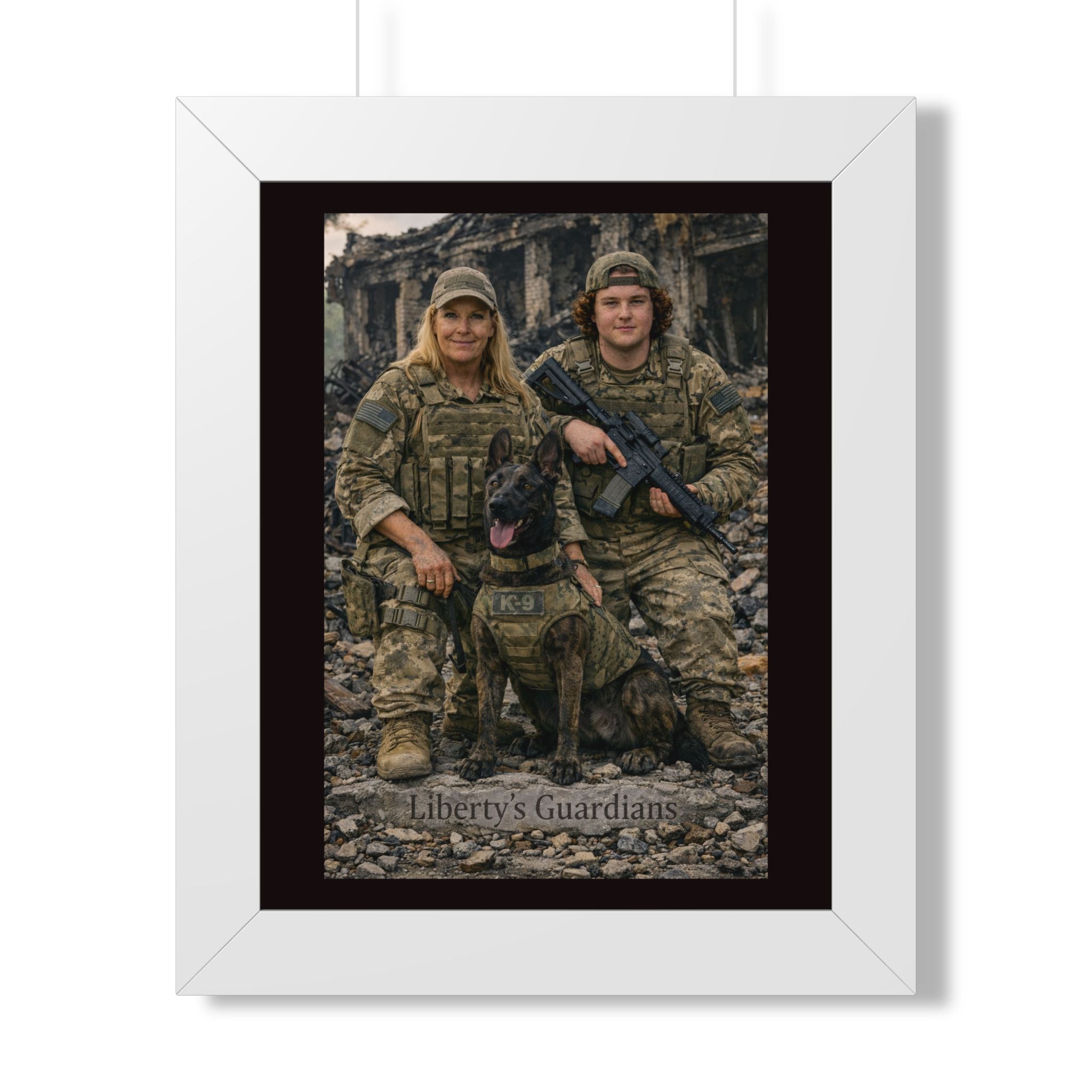 Framed Poster — "Liberty's Guardians" Military Photo Print