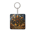 Military K9 Squad Square Keychain — “Into The Unknown” Dog Handler Gift