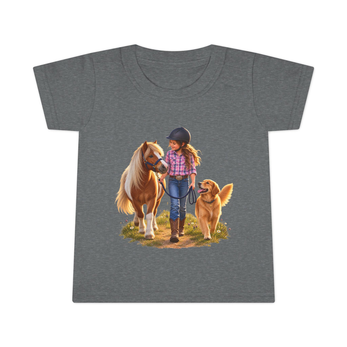 Toddler Horse & Dog Tee — Little Rider Graphic T-Shirt