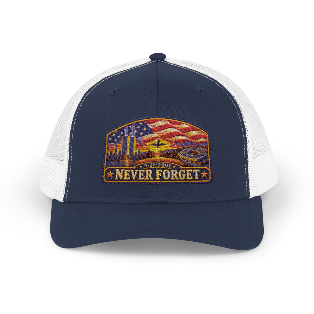 Never Forget Trucker Cap — Patriotic Memorial Snapback