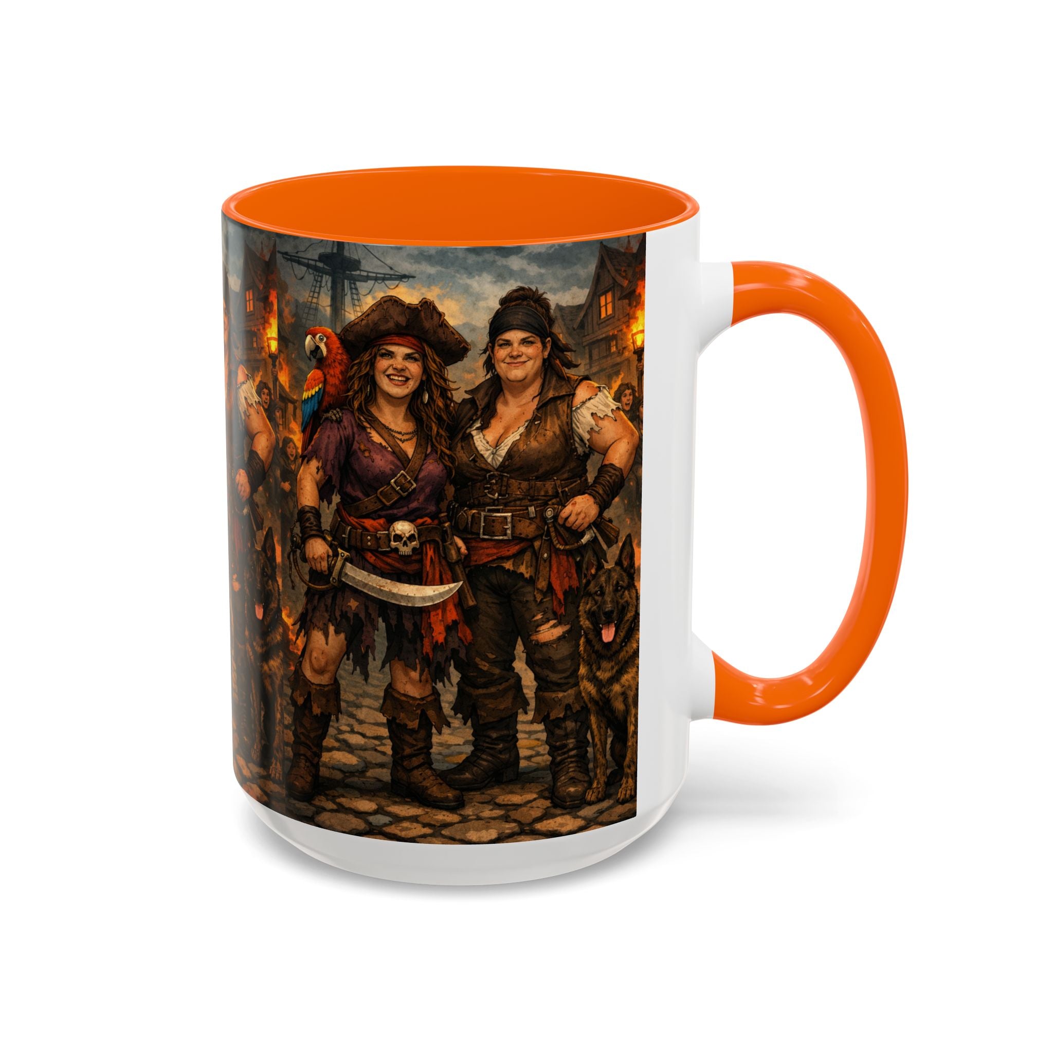 Pirate Family Coffee Mug — Fantasy Buccaneer Artwork 11/15oz