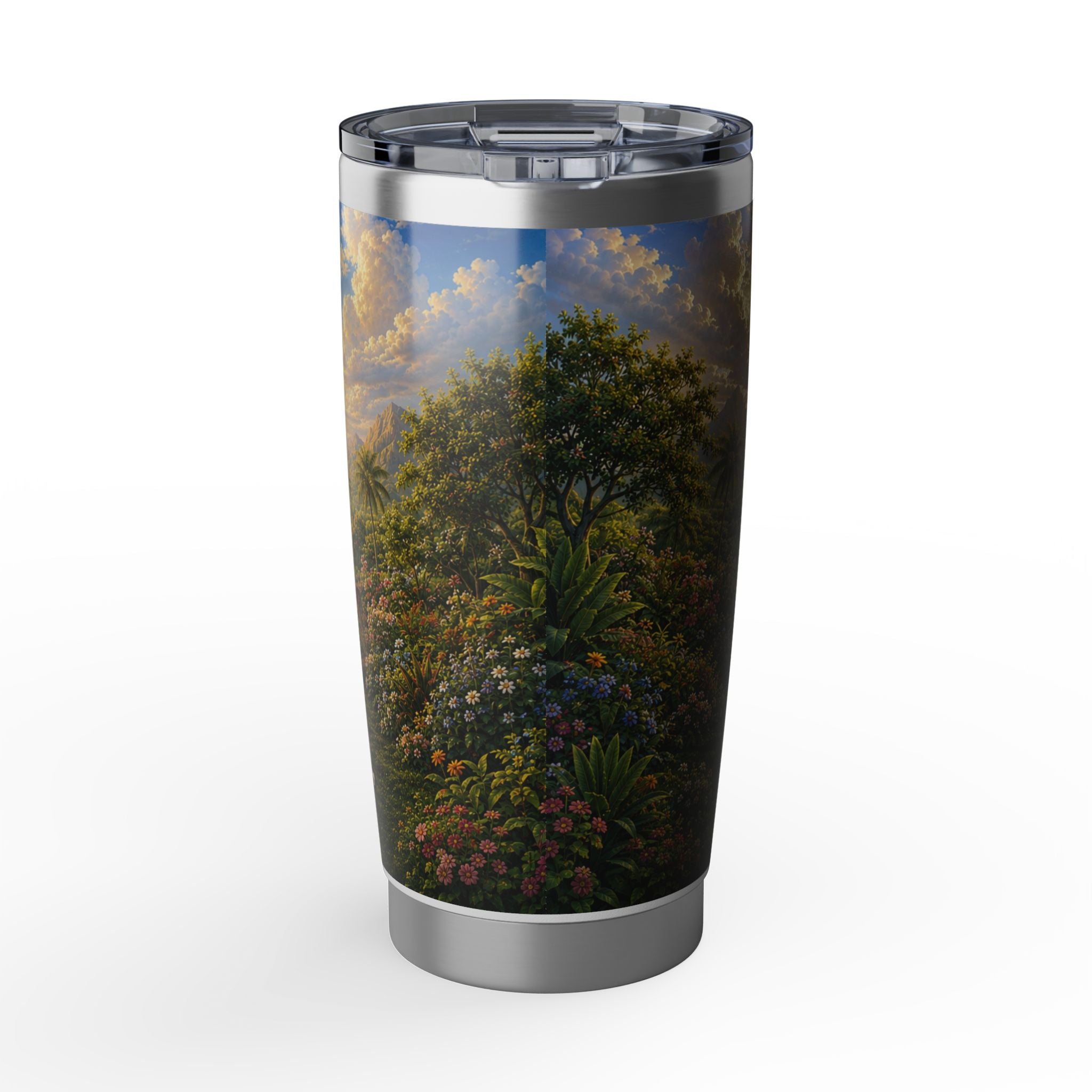 Tumbler — "Where Sin Increased" Romans 5:20 Scenic Garden of Edan Faith Travel Tumbler