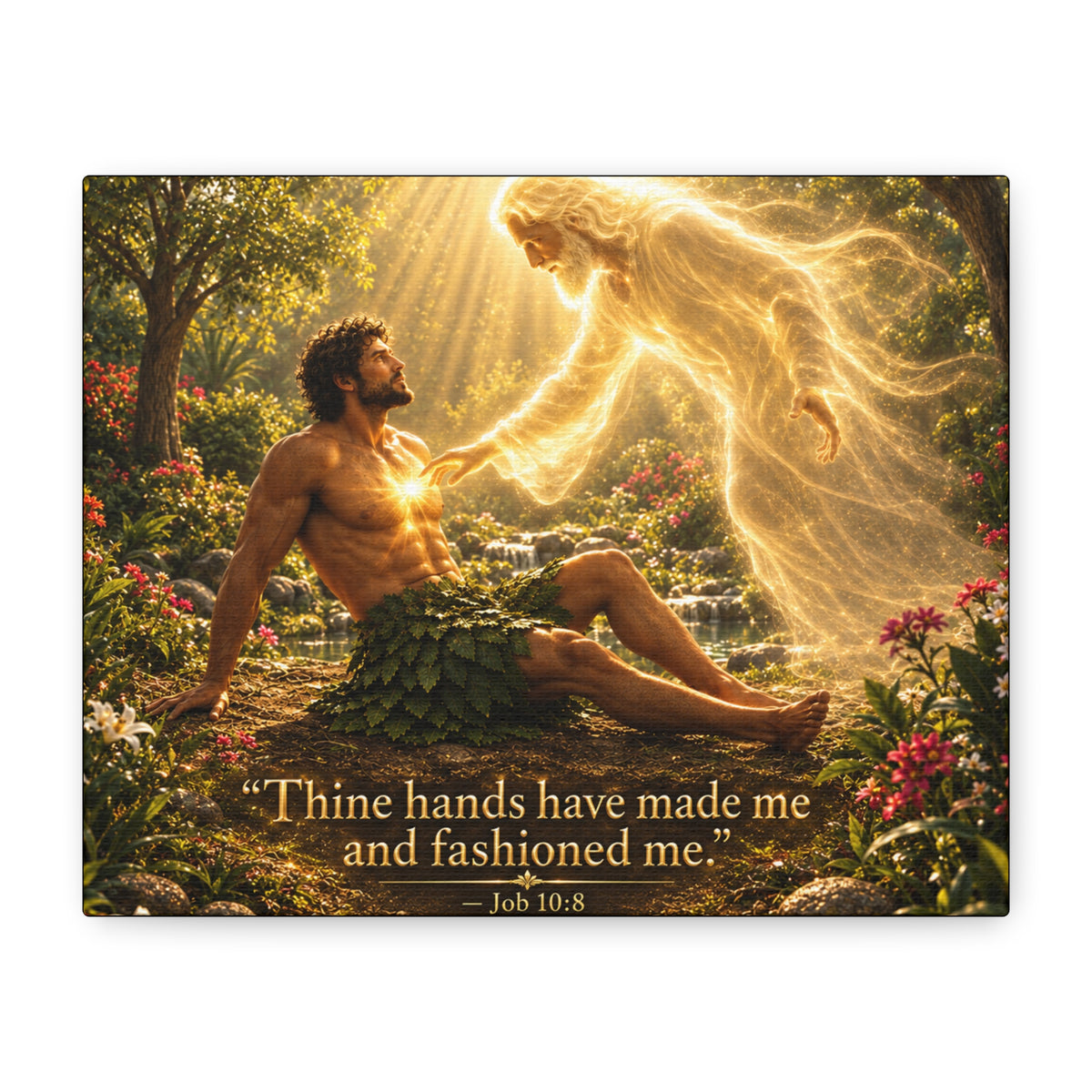 Story Of Creation Matte Canvas, Stretched, 1.25" God and Adam