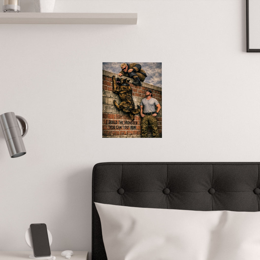 Satin Poster - "Build the Monster You Can't Outrun" Tactical Wall Art