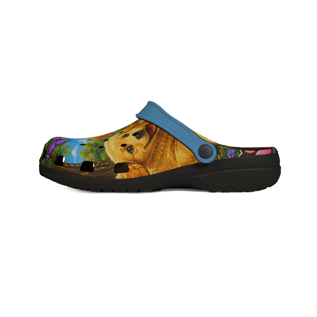 Golden Retriever All-Over Print EVA Clogs — Cute Dog Garden Shoes