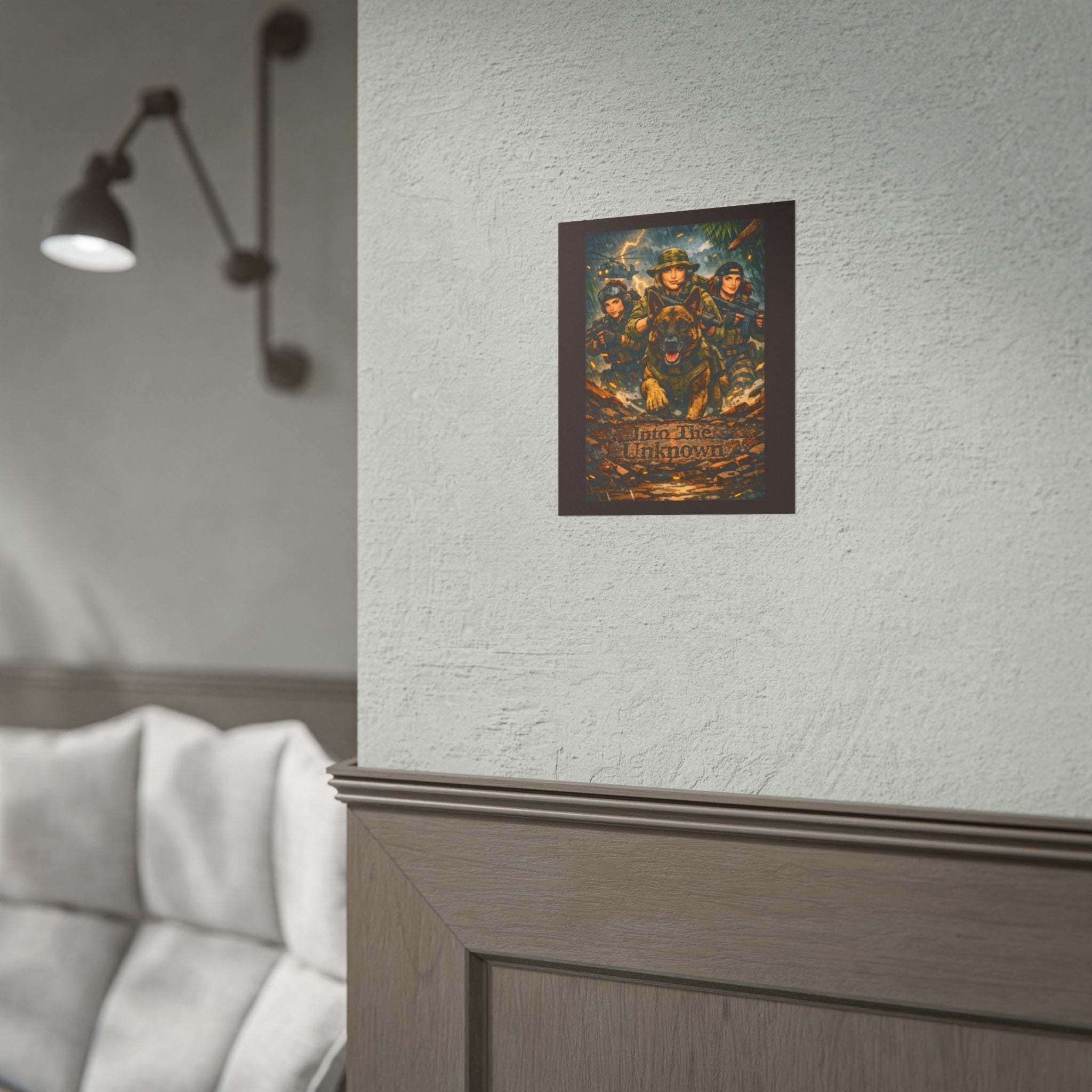 Rolled Poster — K9 Tactical Unit 'Into The Unknown' Military Dog Wall Art