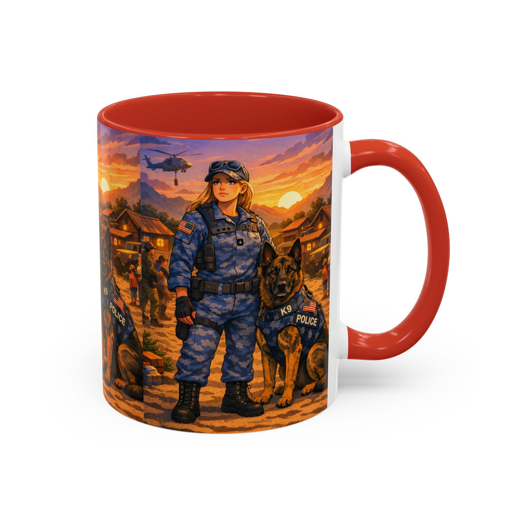 Police K9 Unit Coffee Mug — Female Officer & K9 Tribute (11/15oz)