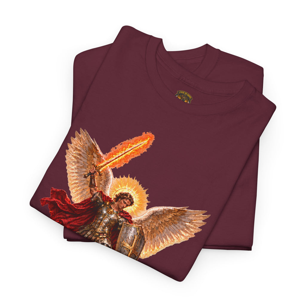 Archangel Michael T-Shirt — Saint Michael Save Us in Battle Graphic Tee