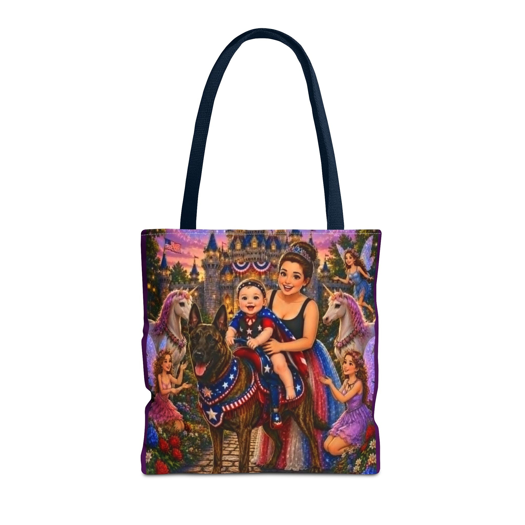 Patriotic Fairy Tale Tote — Mom & Baby Castle Print