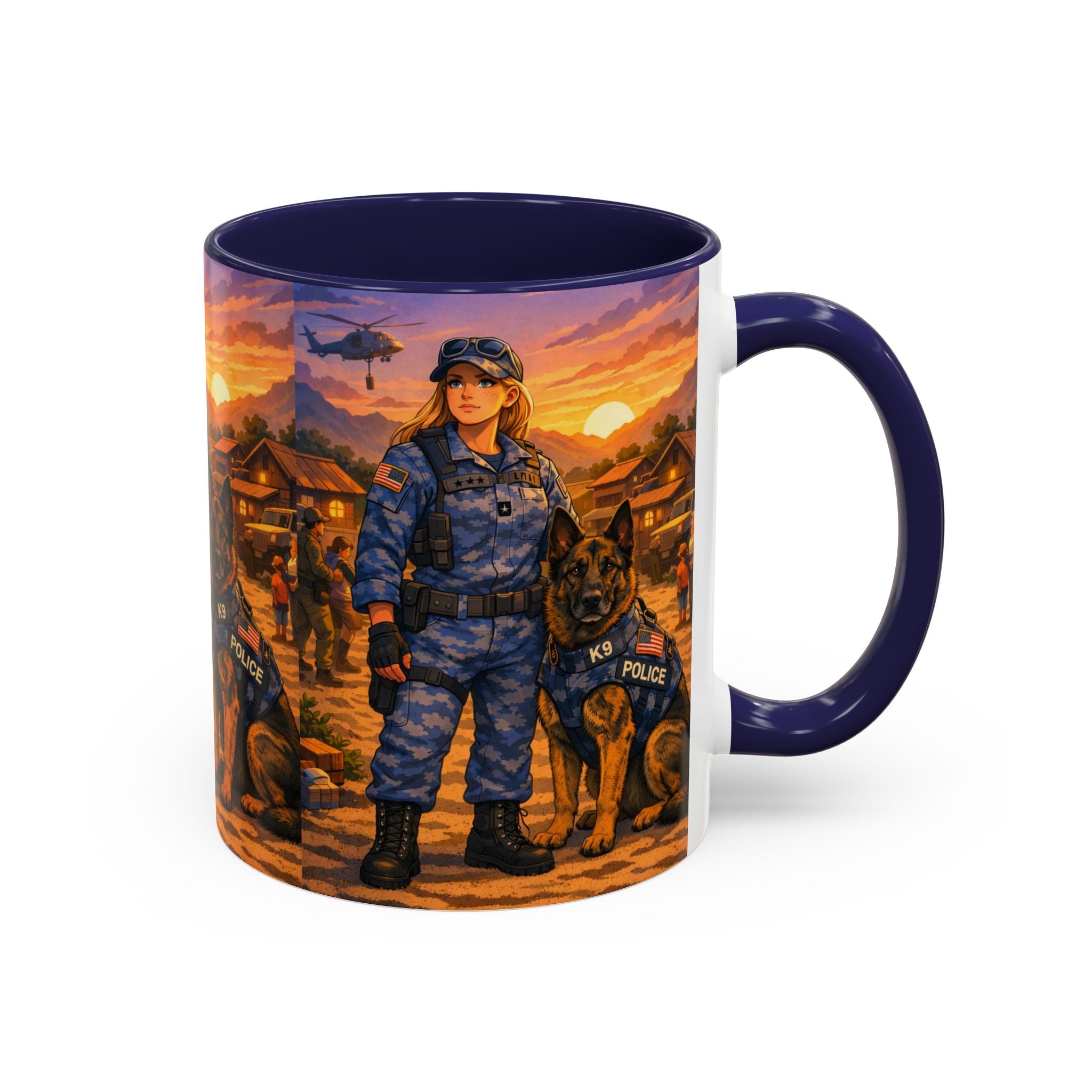 Police K9 Unit Coffee Mug — Female Officer & K9 Tribute (11/15oz)