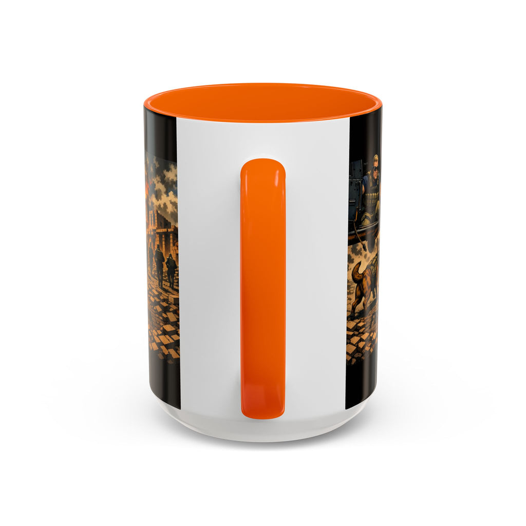 Military K9 Coffee Mug — 'First In for Freedom' Accent Ceramic Mug