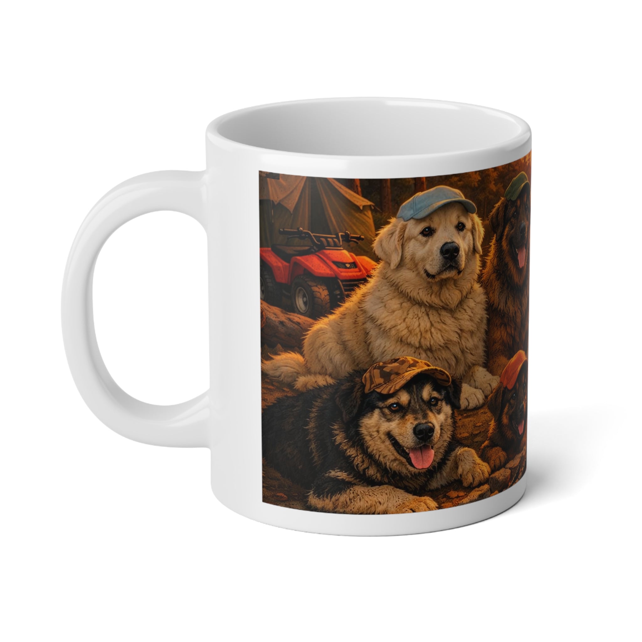 20oz Jumbo Mug — Cozy Lakeside Dogs at Sunset Coffee Cup