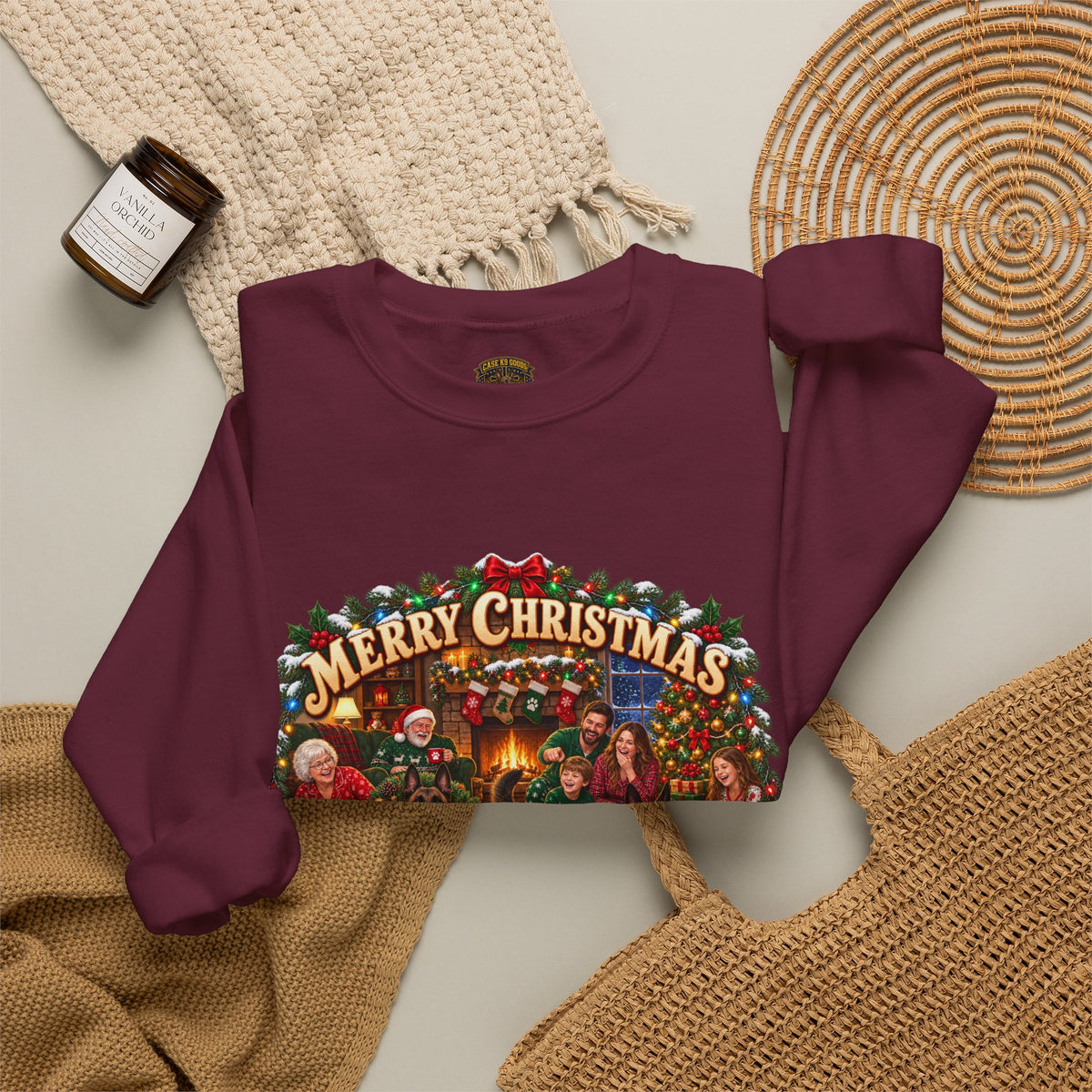 Christmas Sweatshirt — "Merry Christmas the Malinois Dogs Did It" Holiday Crewneck