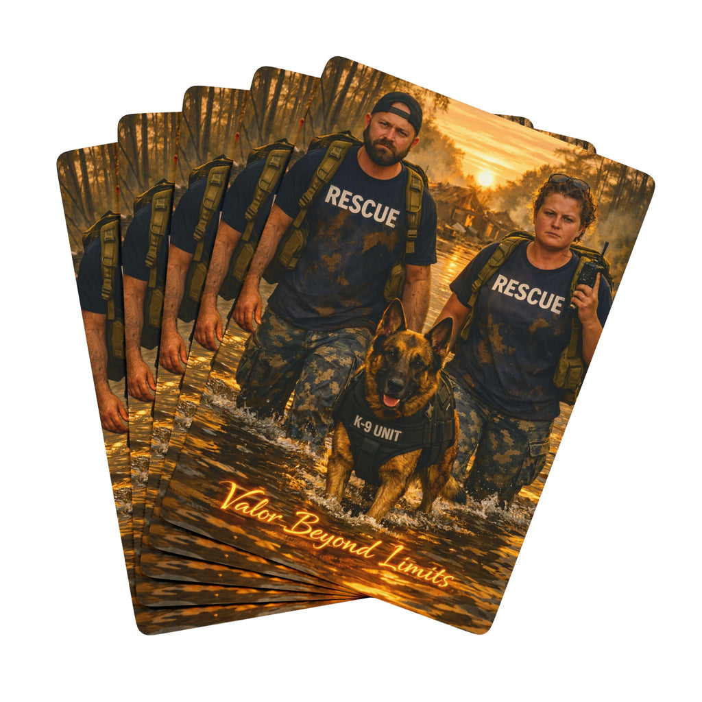 Rescue K-9 Playing Cards — 'Valor Beyond Limits' Poker Deck