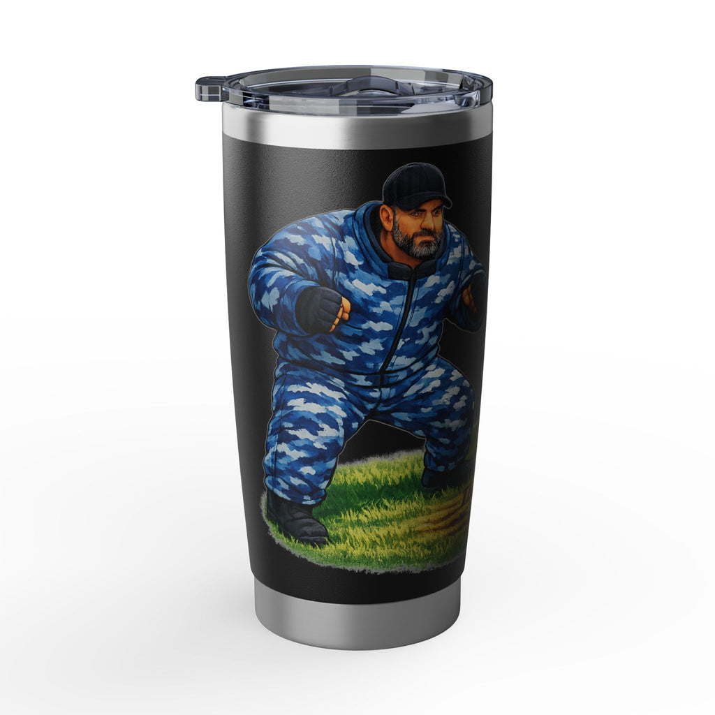 20oz Tumbler — "The Brindle Goes First" K9 Handler Travel Mug