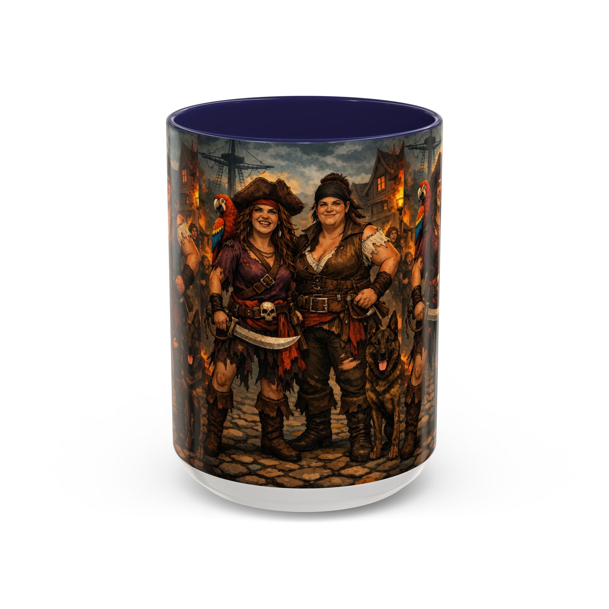 Pirate Family Coffee Mug — Fantasy Buccaneer Artwork 11/15oz