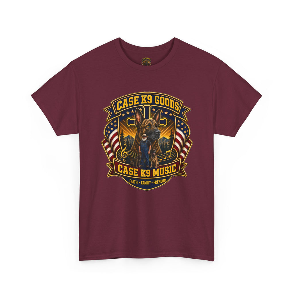 Case K9 Music Tee — Patriotic K9 Handler T‑Shirt