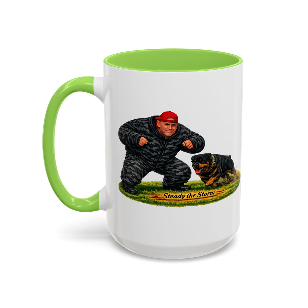 Steady the Storm Rottweiler & Handler Coffee Mug — Dog Lover Gift (11oz/15oz)
