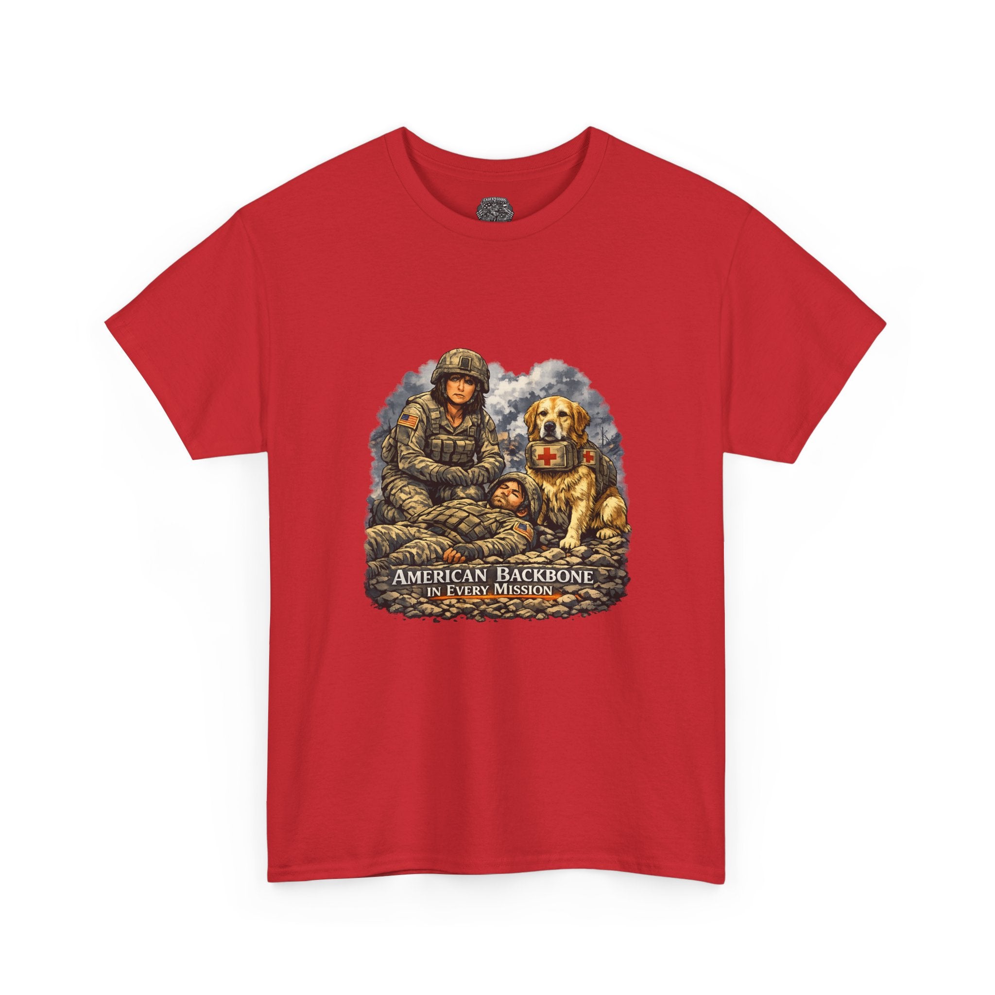Military Veteran T‑Shirt - "American Backbone" Combat Medic Design