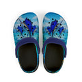 Kids Blue Swordfish EVA Foam Clogs – Watercolor Ocean Print