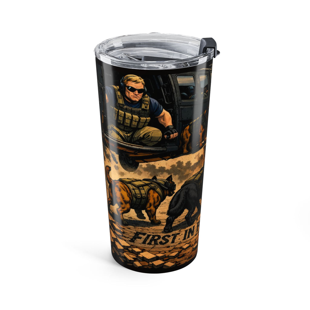 20oz Military Patrol Tumbler — 'In for Freedom' Veteran Combat Travel Mug