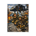 Military Fast Entry Team Custom Magnet — Helicopter K9 Rescue Design