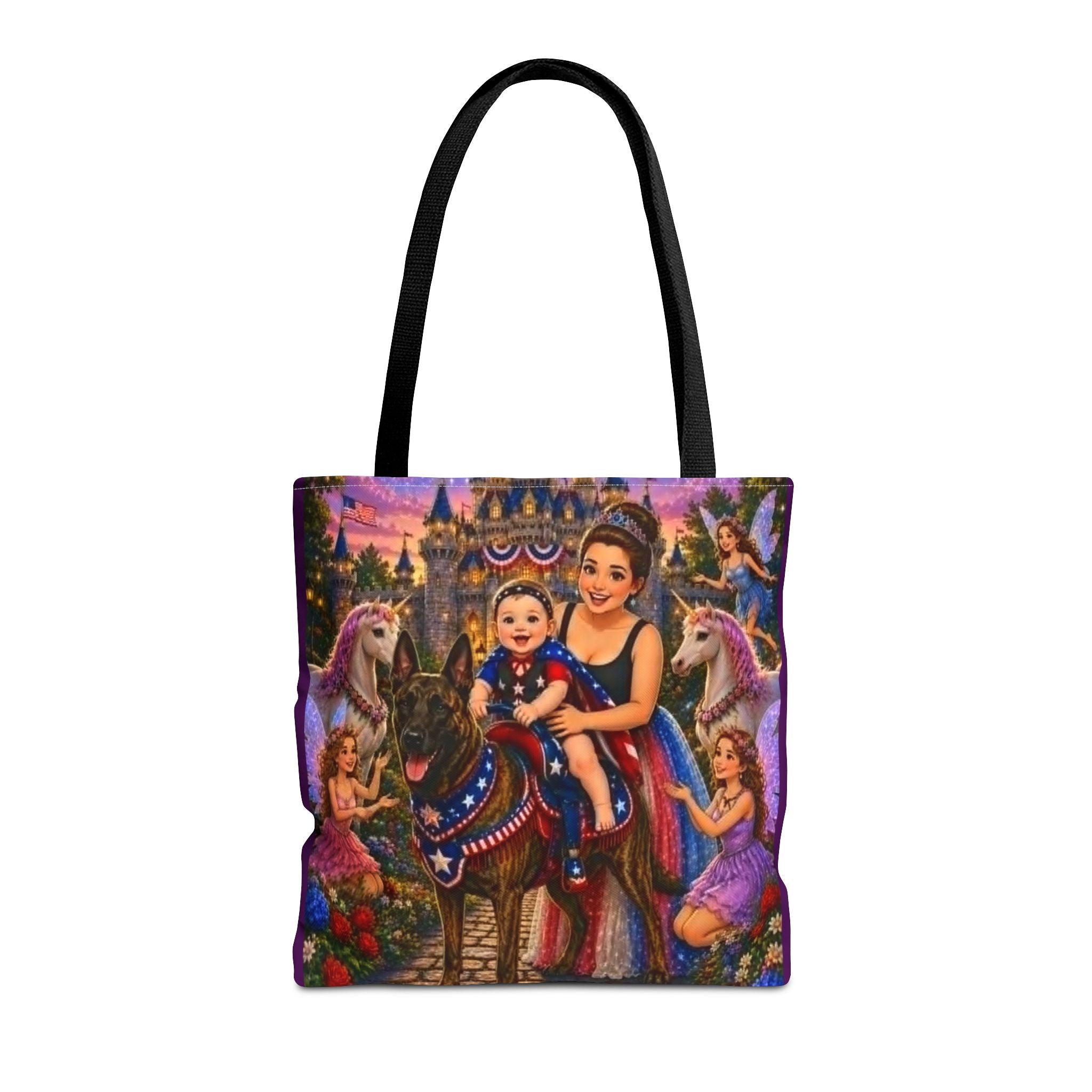 Patriotic Fairy Tale Tote — Mom & Baby Castle Print