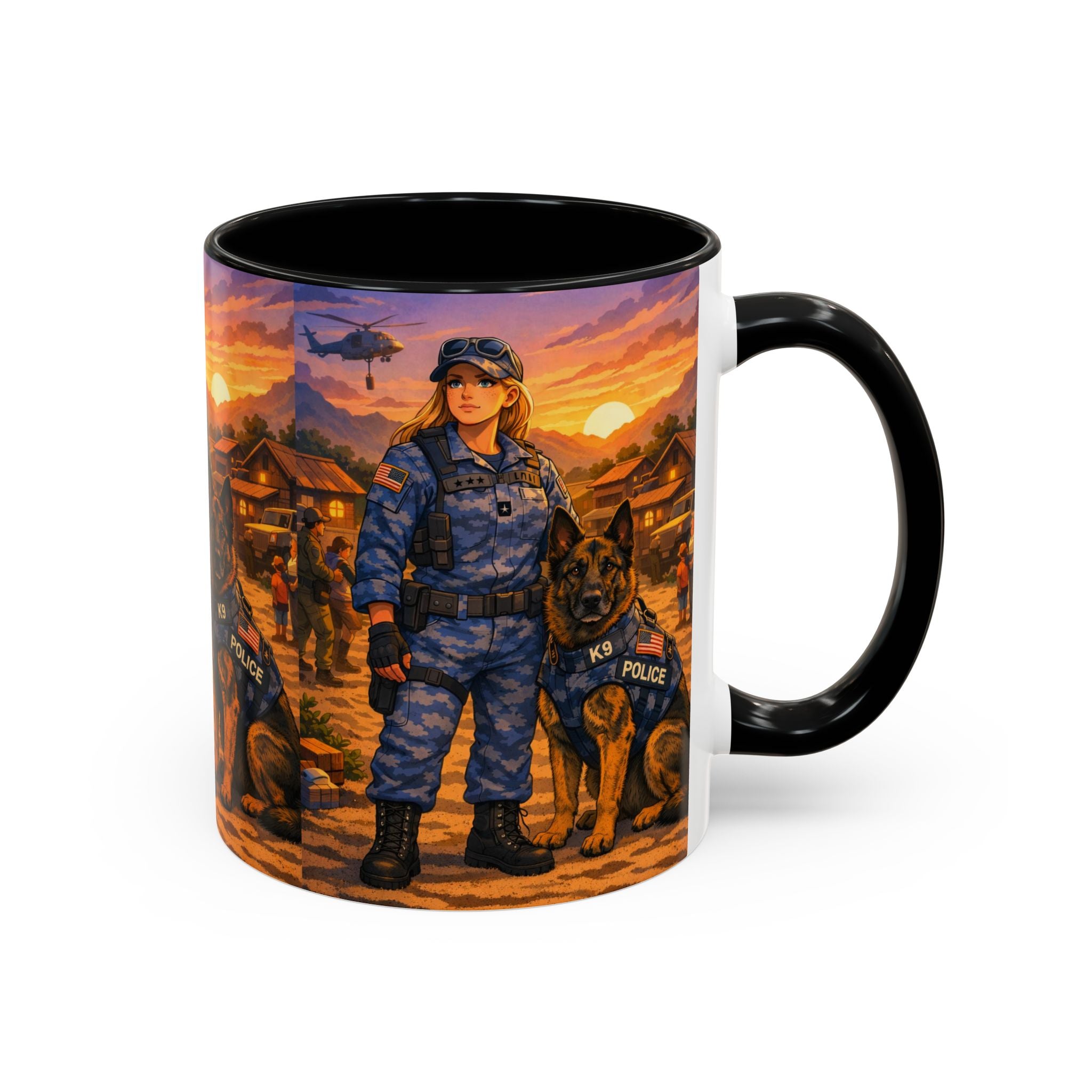 Police K9 Unit Coffee Mug — Female Officer & K9 Tribute (11/15oz)
