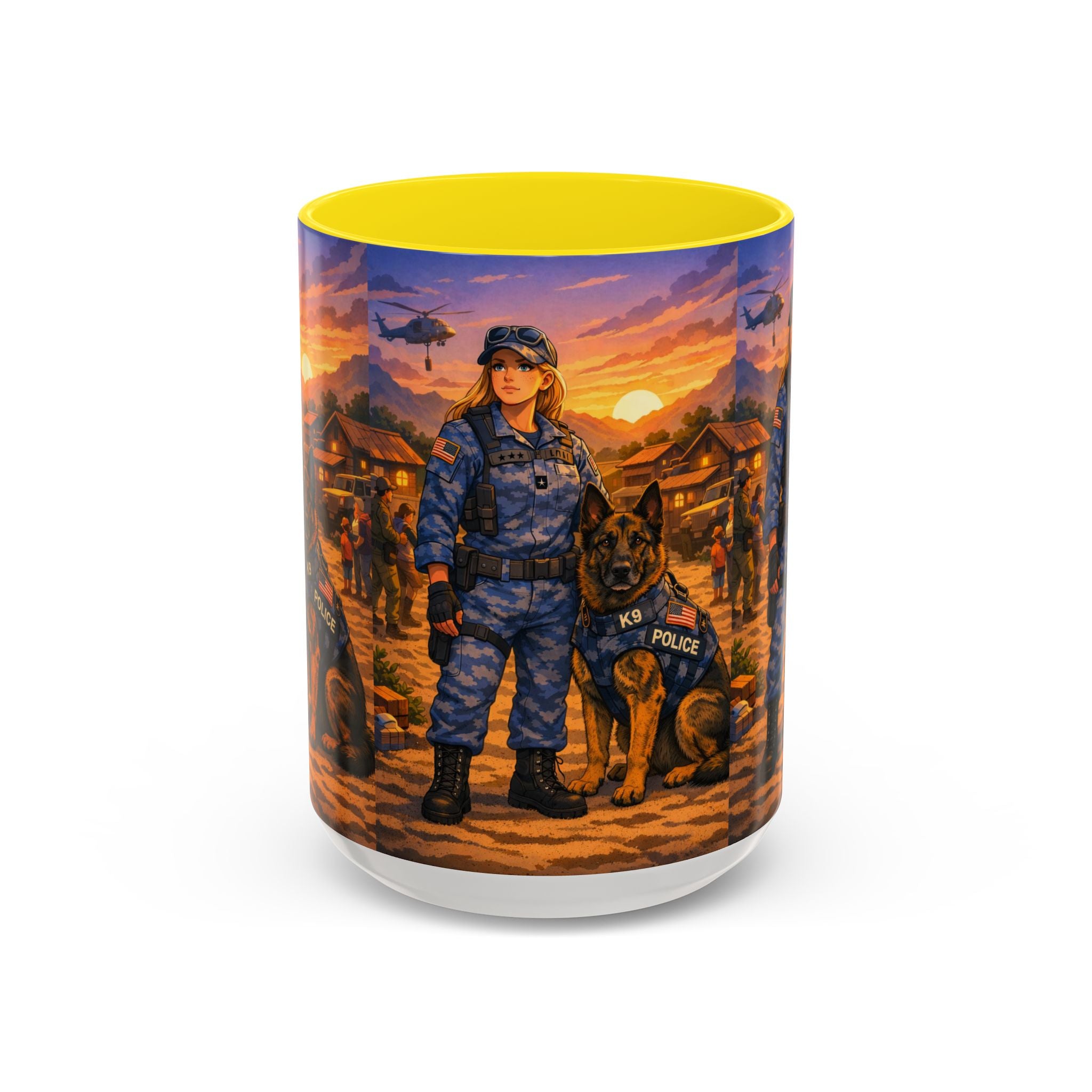 Police K9 Unit Coffee Mug — Female Officer & K9 Tribute (11/15oz)