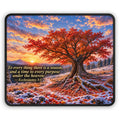 Inspirational Autumn Tree Mouse Pad — "To every thing there is a season" Ecclesiastes 3:1