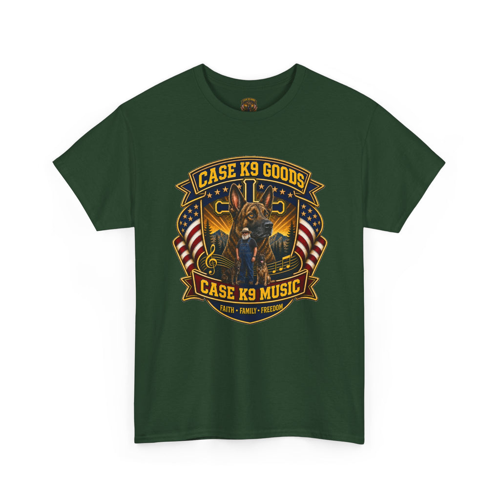 Case K9 Music Tee — Patriotic K9 Handler T‑Shirt