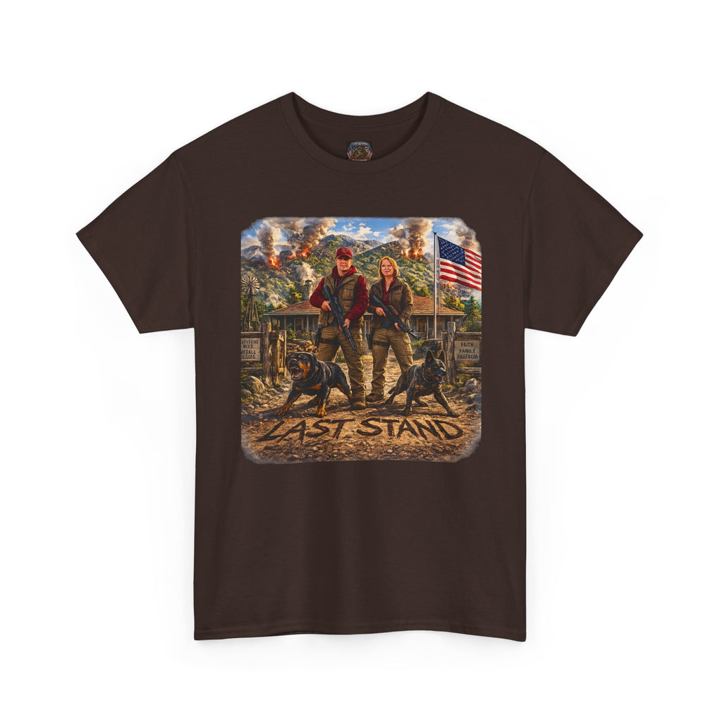 Last Stand T‑Shirt — Patriotic Western Cowboy Graphic Tee