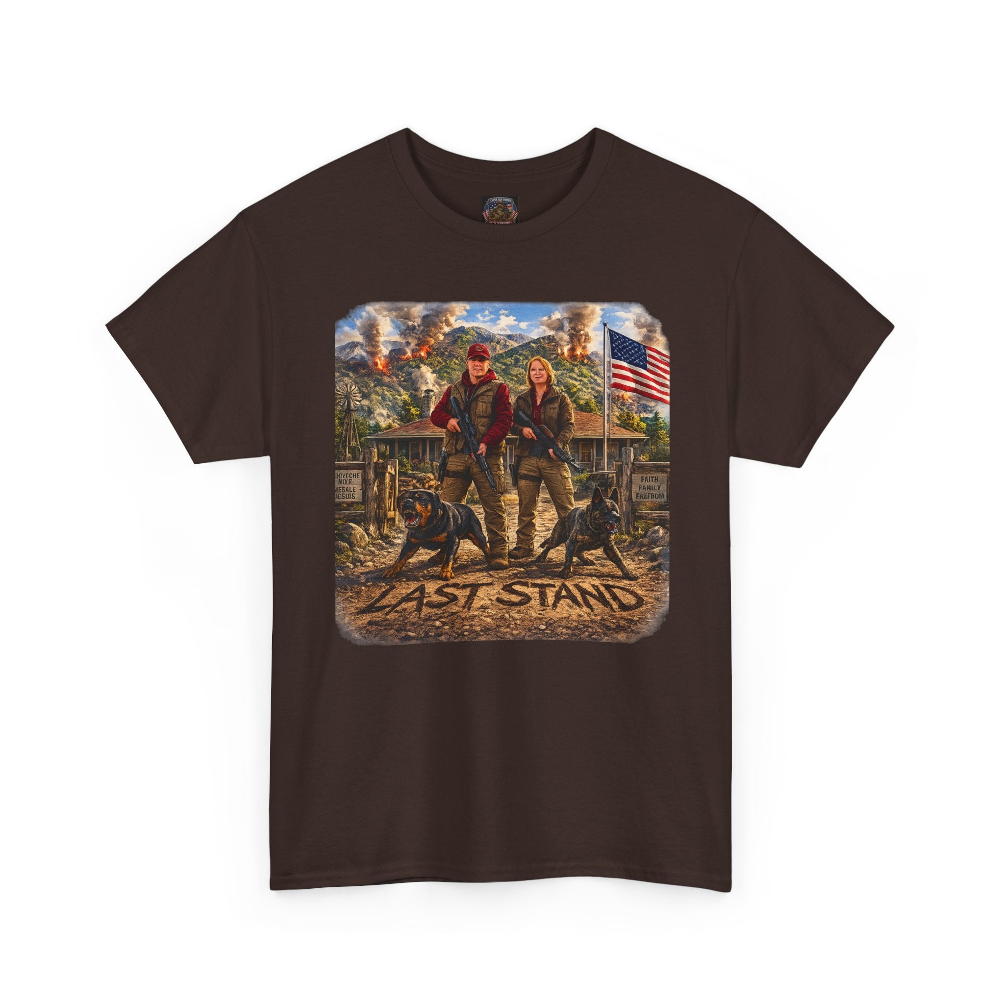 Last Stand T‑Shirt — Patriotic Western Cowboy Graphic Tee