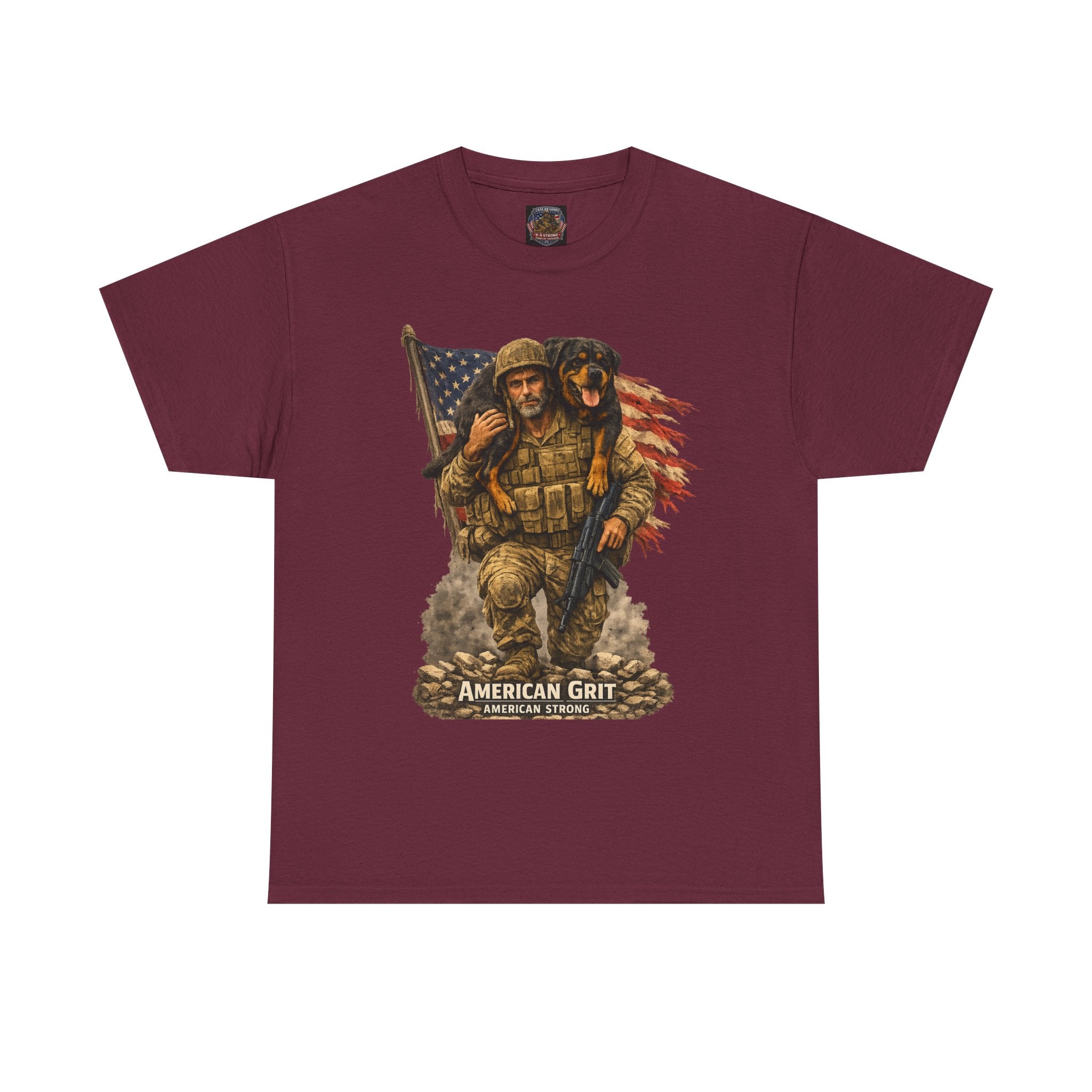 Military K-9 American Grit Unisex Heavy Cotton Tee