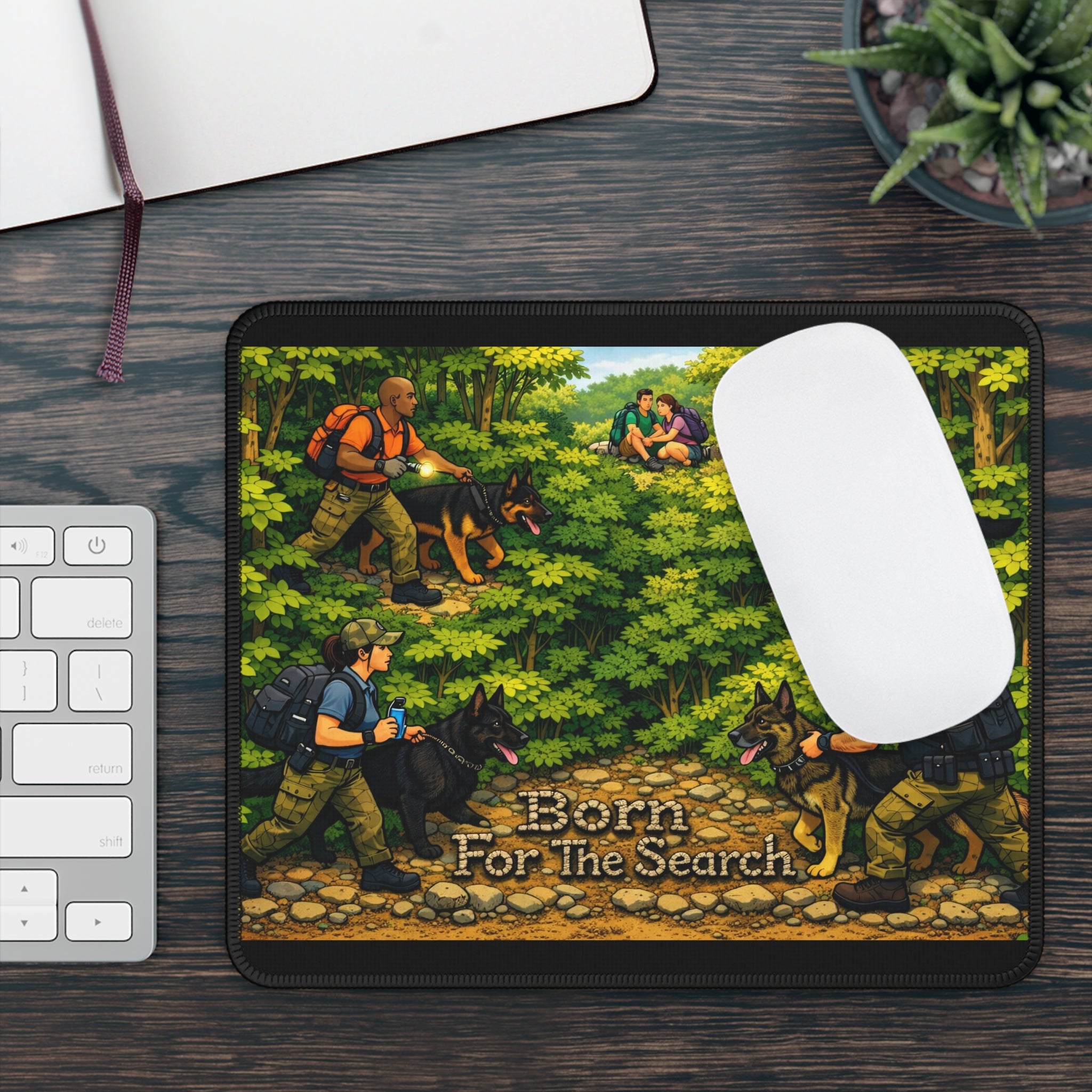 Search & Rescue K-9 Mouse Pad — "Born For The Search" Gaming Desk Mat