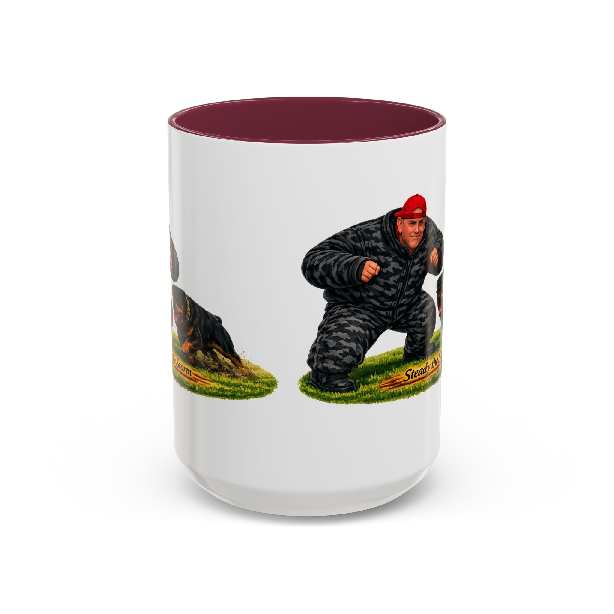Steady the Storm Rottweiler & Handler Coffee Mug — Dog Lover Gift (11oz/15oz)