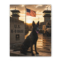 Military K-9 Canvas Print — Patriotic U.S. K-9 Base Wall Art
