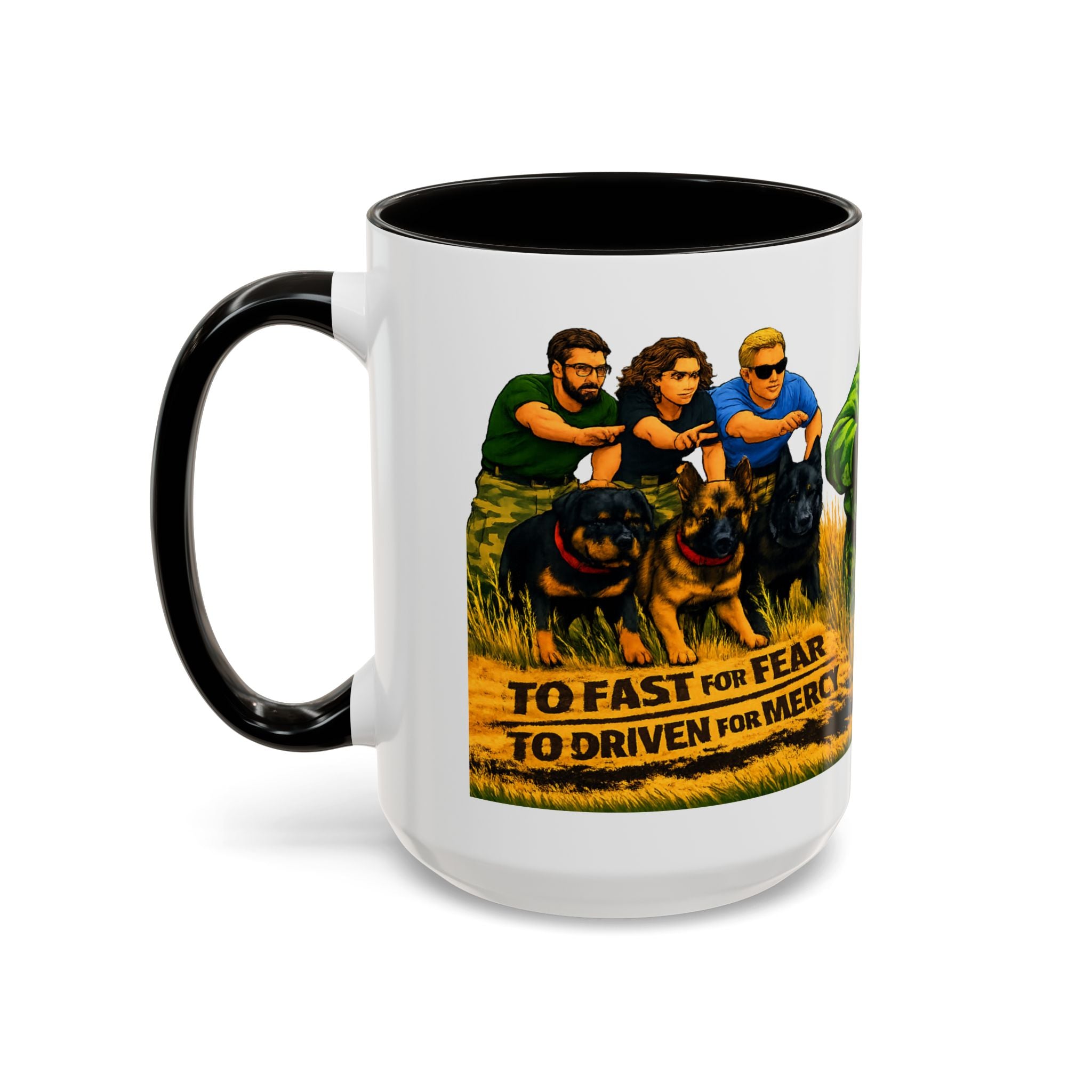 K9 Team Training Day Mug — 'No Fear, No Mercy' Coffee Cup