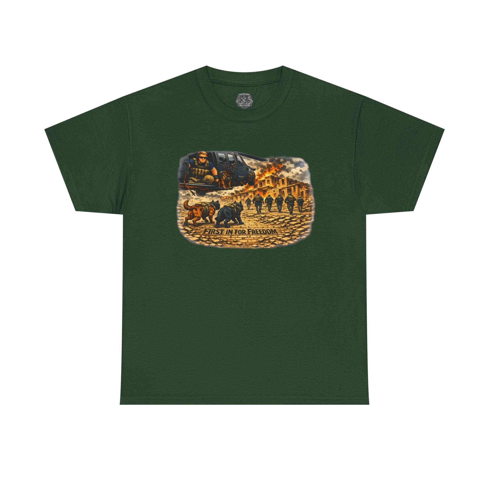 Freedom Fighters Graphic Tee — “Fight For Freedom” Patriotic Military T‑Shirt