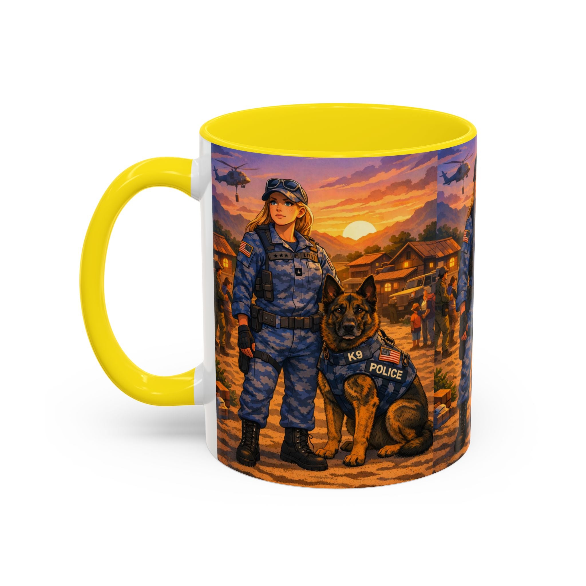 Police K9 Unit Coffee Mug — Female Officer & K9 Tribute (11/15oz)