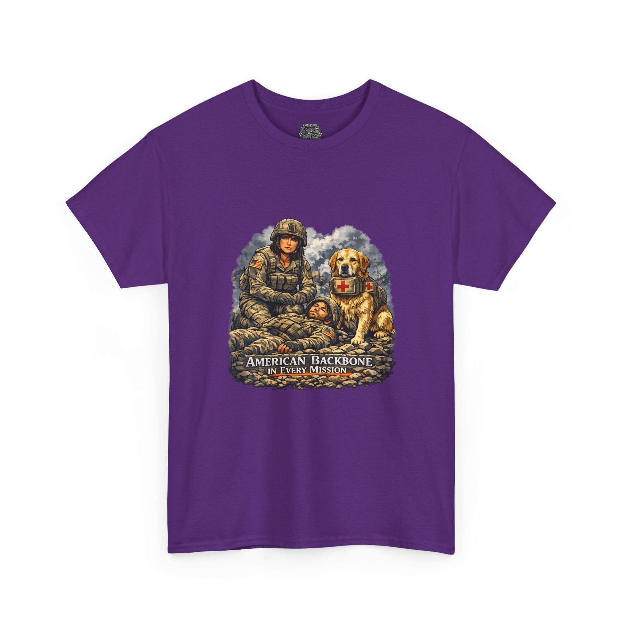 Military Veteran T‑Shirt - "American Backbone" Combat Medic Design