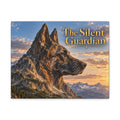 The Silent Guardian Dutch Shepherd Mountain Canvas Wall Art
