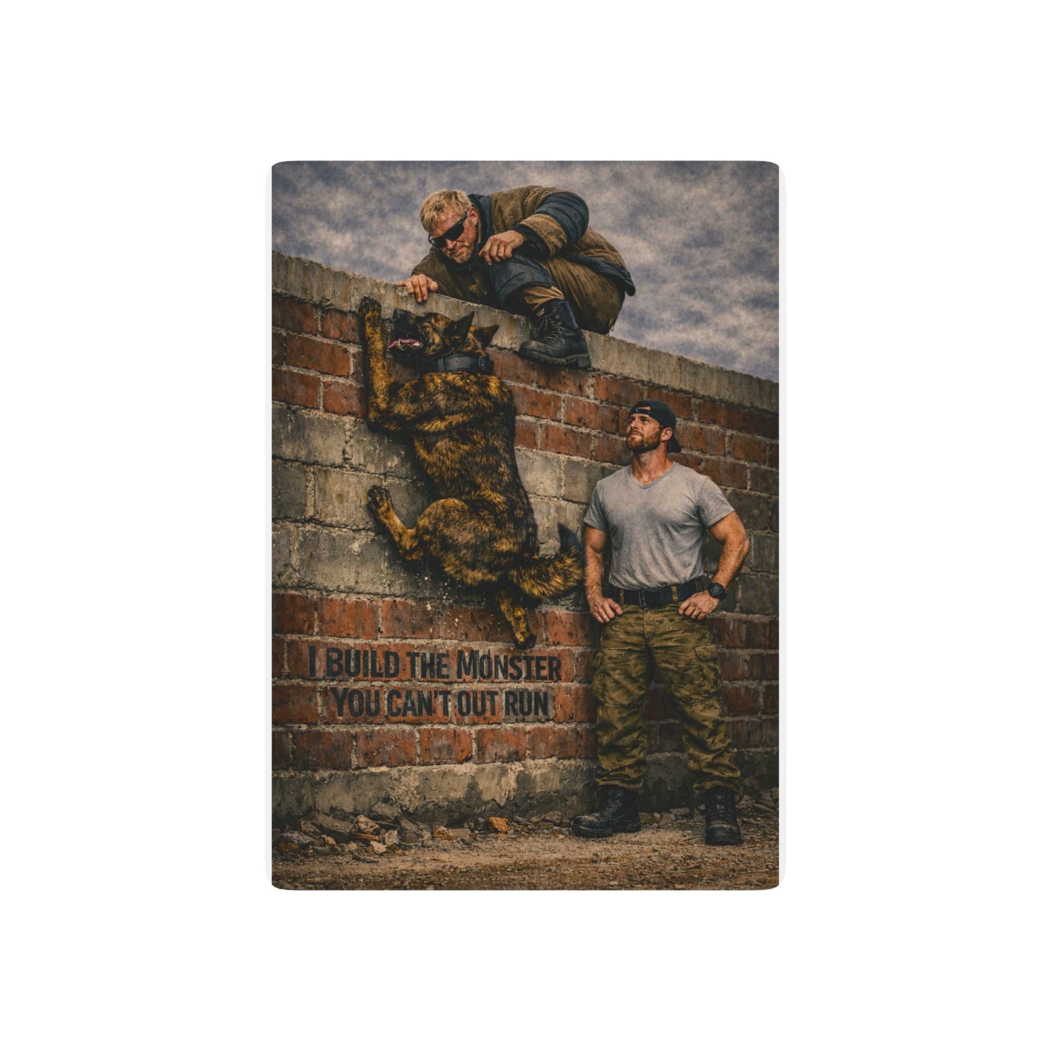 Tactical Poker Playing Cards — "I Build The Monster, You Can't Out Run" K-9 Military-Themed Deck