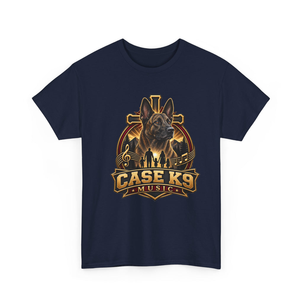 CASE K9 Music Graphic Tee — German Shepherd K9 Logo Shirt