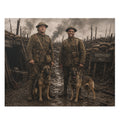 World War I Soldiers with Dogs Jigsaw Puzzle — 120/252/500-Piece Historical Trench Scene