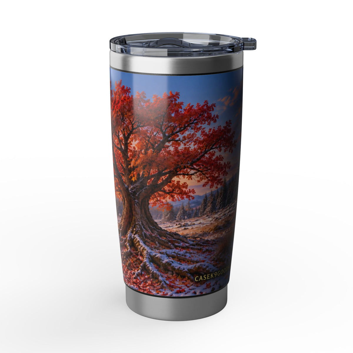 Inspirational  Scripture Autumn Tree 20oz Tumbler — "To every thing there is a season" Travel Mug