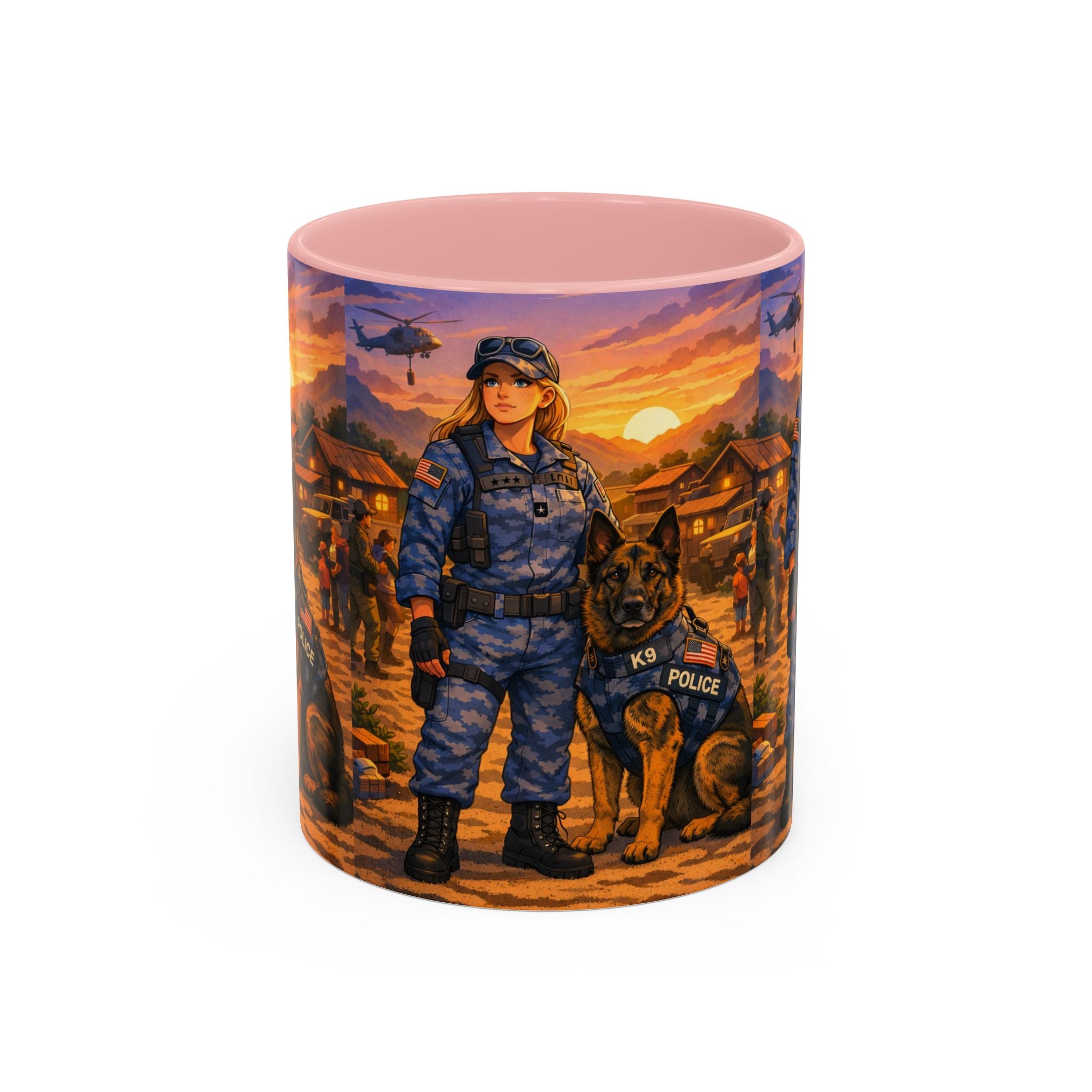 Police K9 Unit Coffee Mug — Female Officer & K9 Tribute (11/15oz)